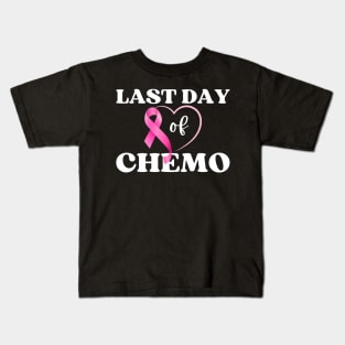 Last Day Of Chemo Radiation Womens Breast Cancer Survivor Kids T-Shirt